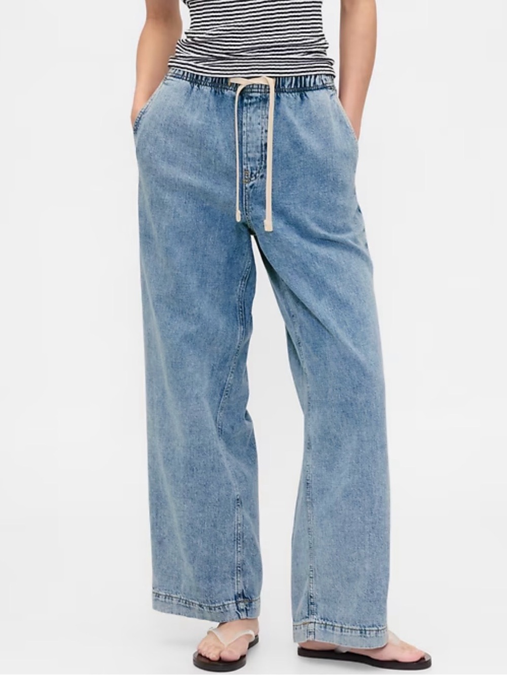 GAP Light Blue Relaxed Drawstring Women’s Jeans
